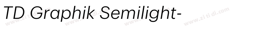 TD Graphik Semilight字体转换 TD Graphik Semilight字体转换